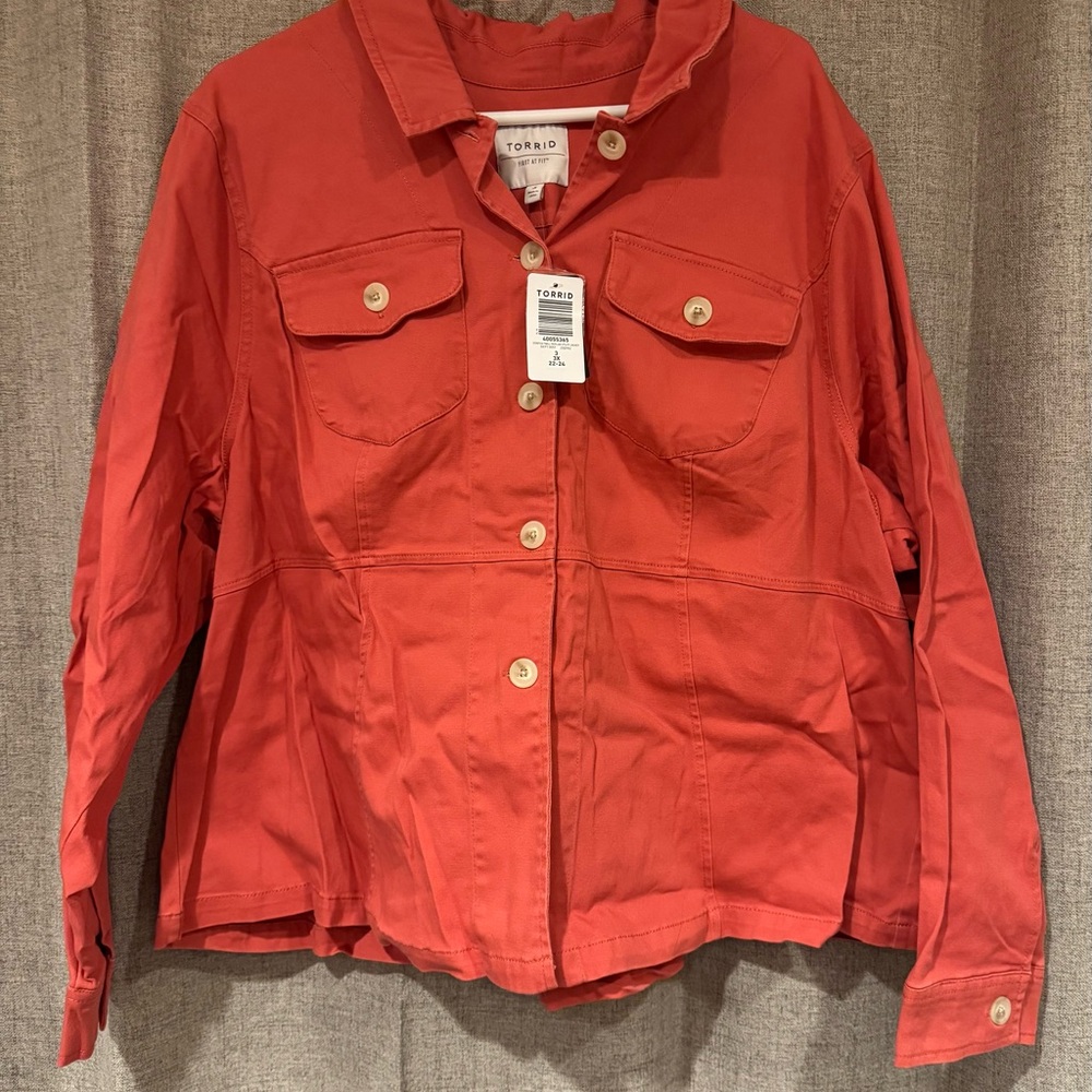 NWT torrid Stretch Twill Peplum Utility Jacket - Picture 5 of 7